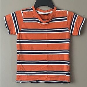 Vibrant Striped Orange Kids Tee